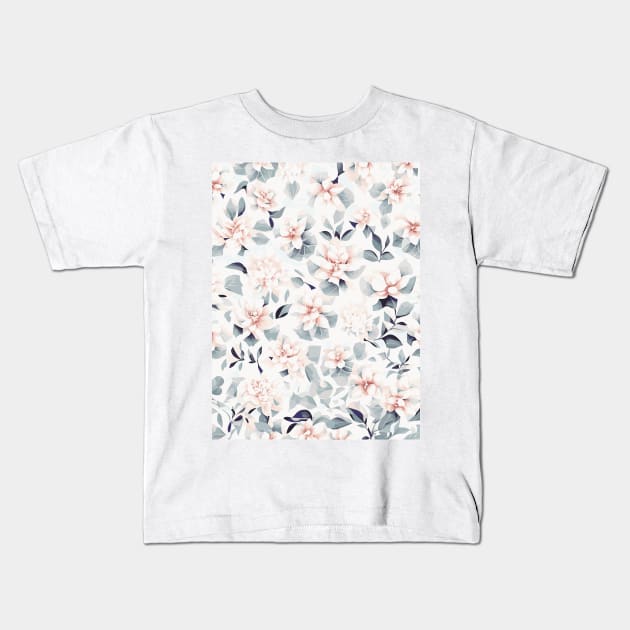 Floral Pattern Polygon style: Petal Polyhedron Beauty Kids T-Shirt by FLRW